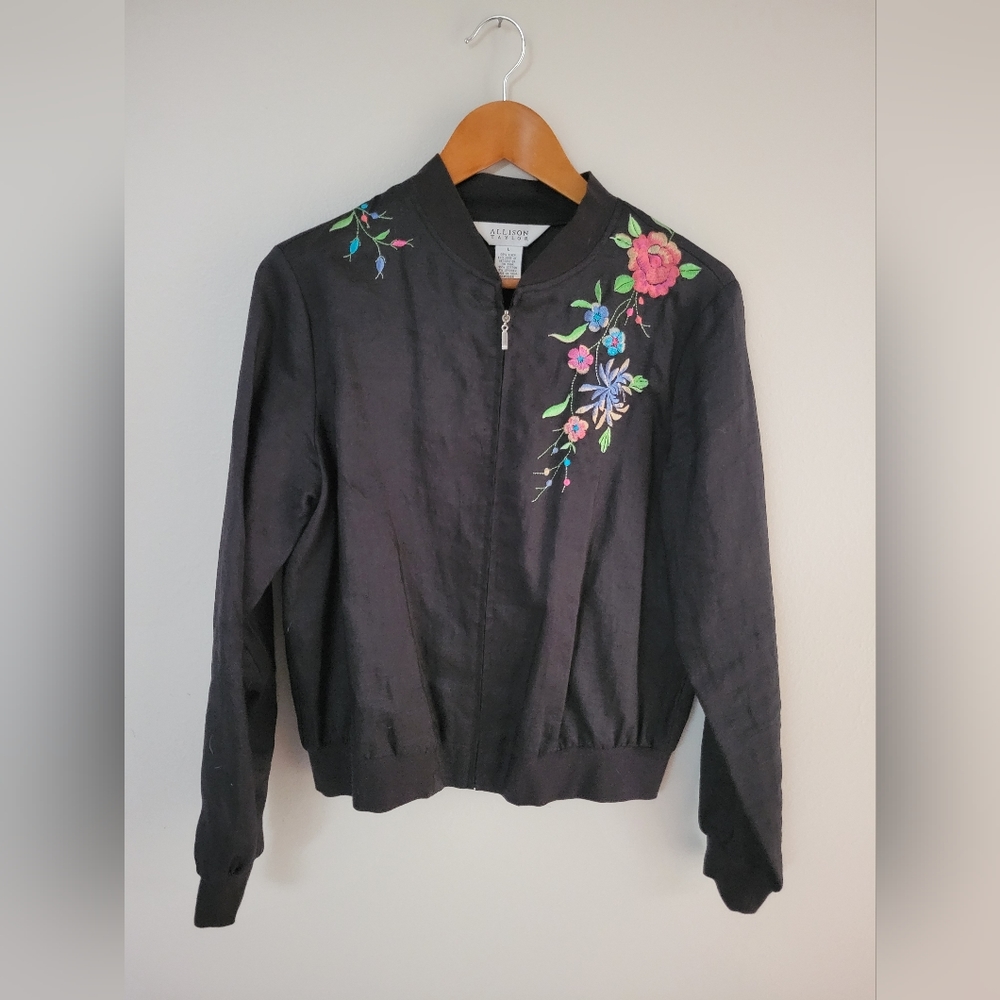Vintage floral bomber jacket
